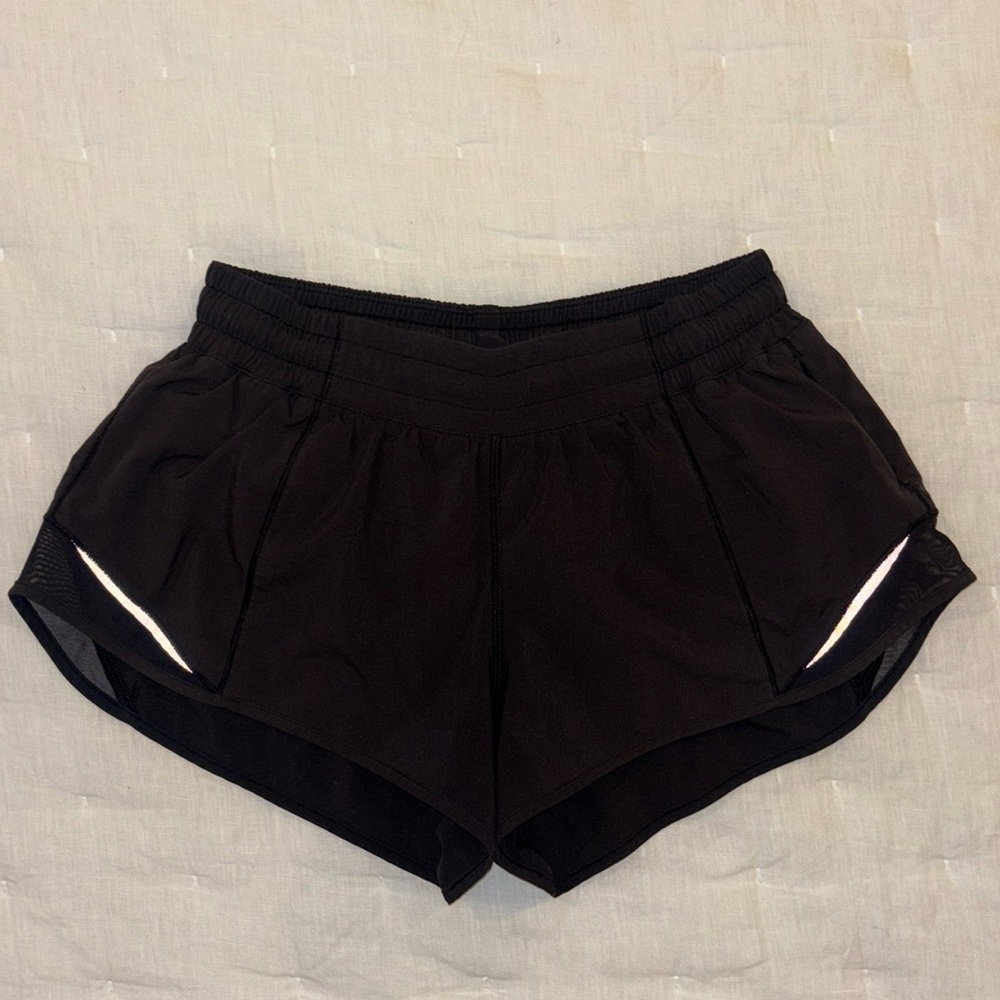 Lululemon hotty hot shorts, black, size 2